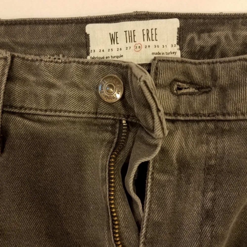 Free People Embroidered Black/Grey Jeans - Picture 3 of 4